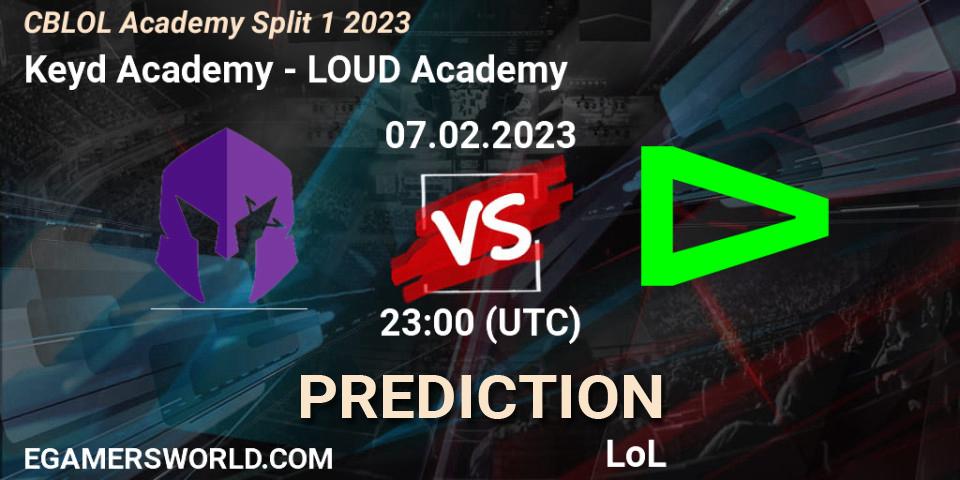 Keyd Academy - LOUD Academy: прогноз. 07.02.2023 at 23:00, LoL, CBLOL Academy Split 1 2023