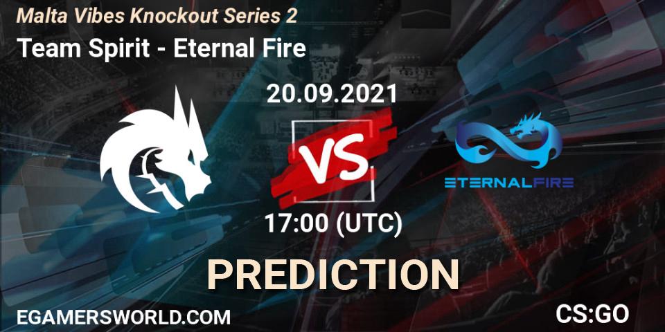 Team Spirit - Eternal Fire: прогноз. 20.09.2021 at 17:40, Counter-Strike (CS2), Malta Vibes Knockout Series #2