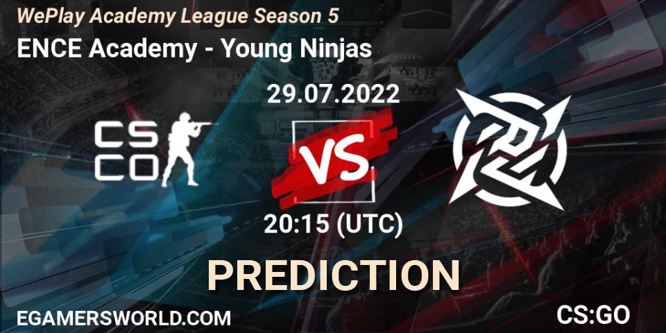 ENCE Academy - Young Ninjas: прогноз. 29.07.2022 at 17:30, Counter-Strike (CS2), WePlay Academy League Season 5