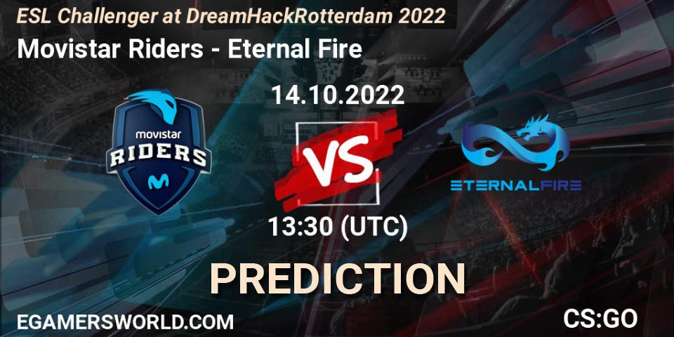 Movistar Riders - Eternal Fire: прогноз. 14.10.2022 at 14:05, Counter-Strike (CS2), ESL Challenger at DreamHack Rotterdam 2022