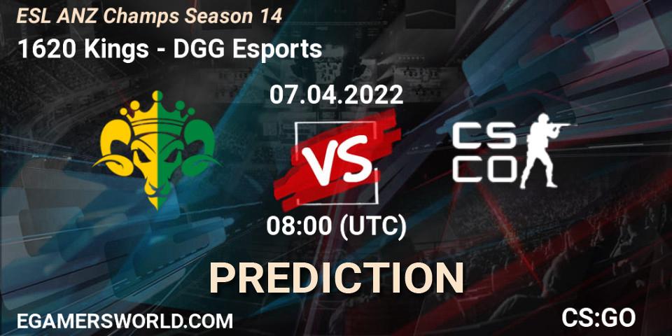 1620 Kings - DGG Esports: прогноз. 07.04.2022 at 08:00, Counter-Strike (CS2), ESL ANZ Champs Season 14