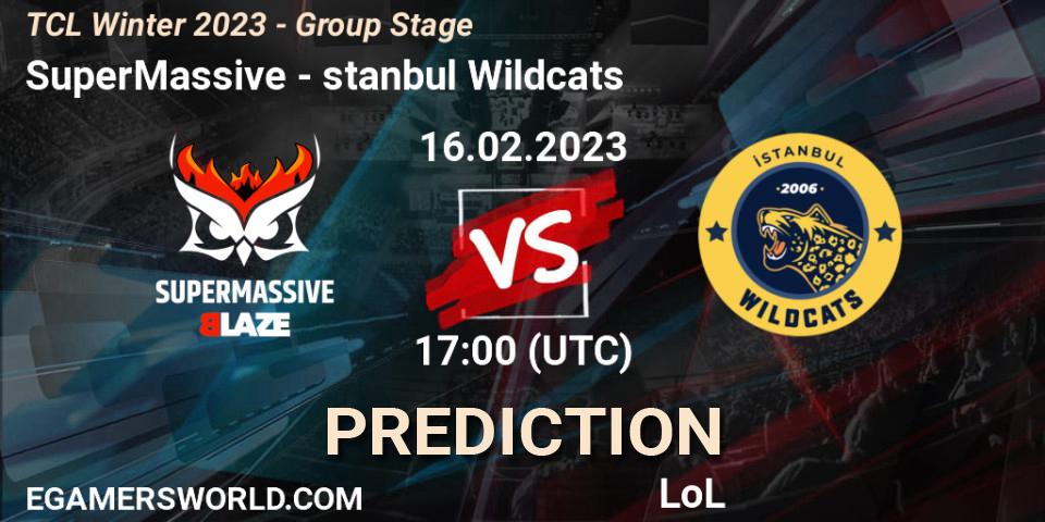 SuperMassive - İstanbul Wildcats: прогноз. 02.03.2023 at 17:00, LoL, TCL Winter 2023 - Group Stage