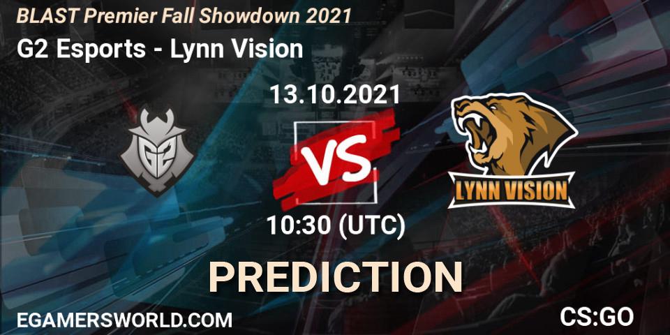 G2 Esports - Lynn Vision: прогноз. 13.10.2021 at 10:30, Counter-Strike (CS2), BLAST Premier Fall Showdown 2021