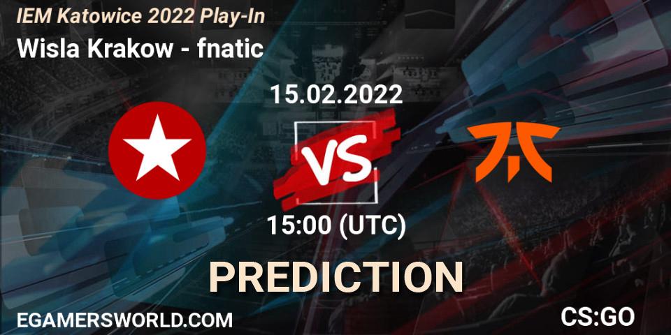 Wisla Krakow - fnatic: прогноз. 15.02.2022 at 15:00, Counter-Strike (CS2), IEM Katowice 2022 Play-In