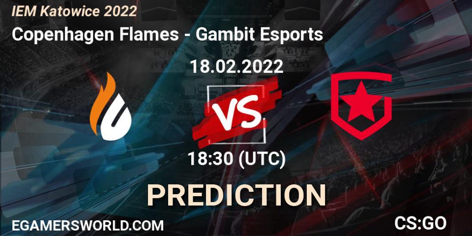 Copenhagen Flames - Gambit Esports: прогноз. 18.02.2022 at 18:30, Counter-Strike (CS2), IEM Katowice 2022