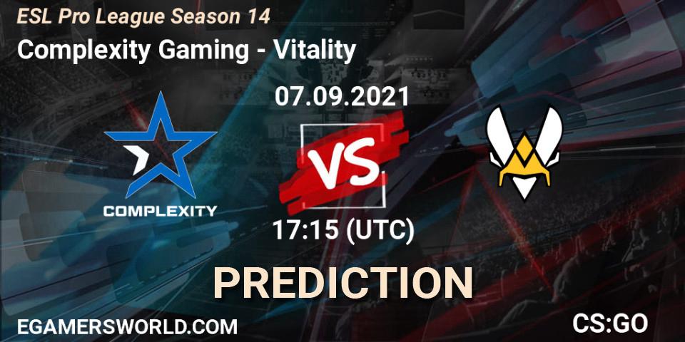 Complexity Gaming - Vitality: прогноз. 07.09.2021 at 17:35, Counter-Strike (CS2), ESL Pro League Season 14