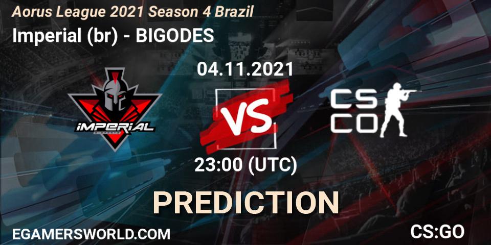 Imperial (br) - BIGODES: прогноз. 04.11.2021 at 23:00, Counter-Strike (CS2), Aorus League 2021 Season 4 Brazil