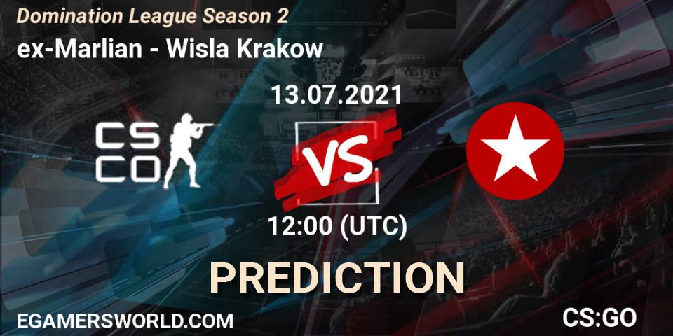 ex-Marlian - Wisla Krakow: прогноз. 13.07.2021 at 12:00, Counter-Strike (CS2), Domination League Season 2