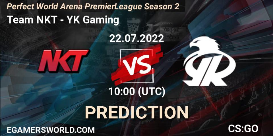 Team NKT - YK Gaming: прогноз. 22.07.22, CS2 (CS:GO), Perfect World Arena Premier League Season 2