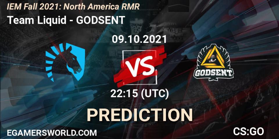 Team Liquid - GODSENT: прогноз. 09.10.21, CS2 (CS:GO), IEM Fall 2021: North America RMR