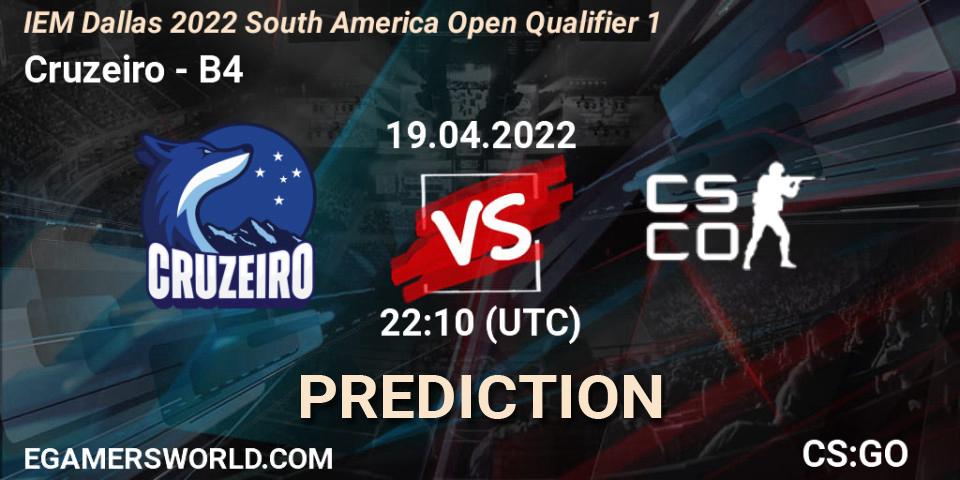 Cruzeiro - B4: прогноз. 19.04.2022 at 22:10, Counter-Strike (CS2), IEM Dallas 2022 South America Open Qualifier 1