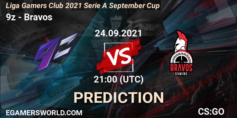 9z - Bravos: прогноз. 24.09.2021 at 21:00, Counter-Strike (CS2), Liga Gamers Club 2021 Serie A September Cup