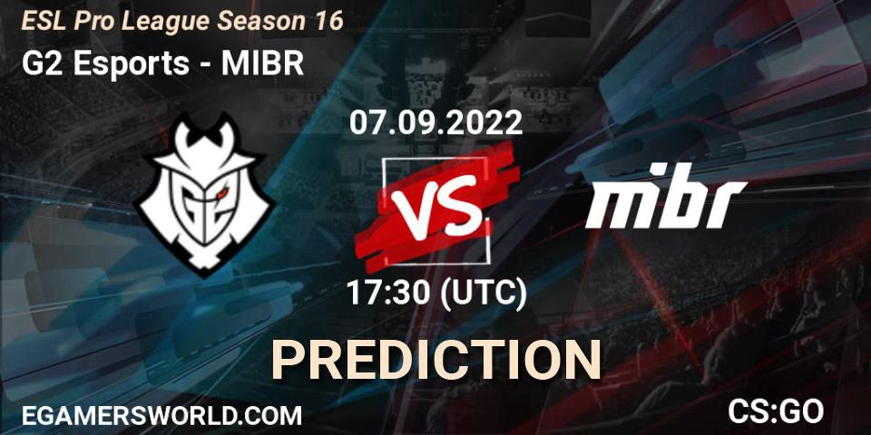 G2 Esports - MIBR: прогноз. 07.09.22, CS2 (CS:GO), ESL Pro League Season 16