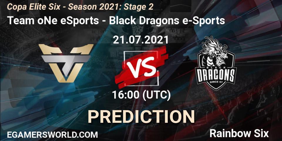 Team oNe eSports - Black Dragons e-Sports: прогноз. 21.07.21, Rainbow Six, Copa Elite Six - Season 2021: Stage 2