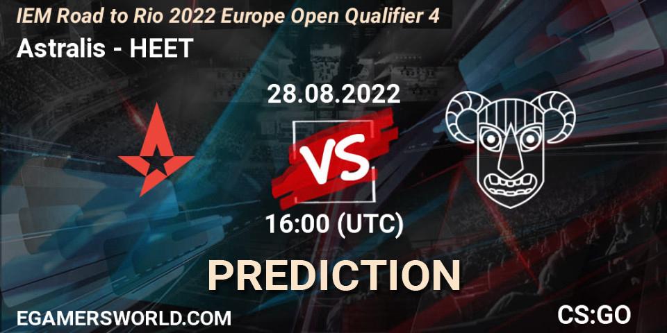 Astralis - HEET: прогноз. 28.08.2022 at 16:00, Counter-Strike (CS2), IEM Road to Rio 2022 Europe Open Qualifier 4