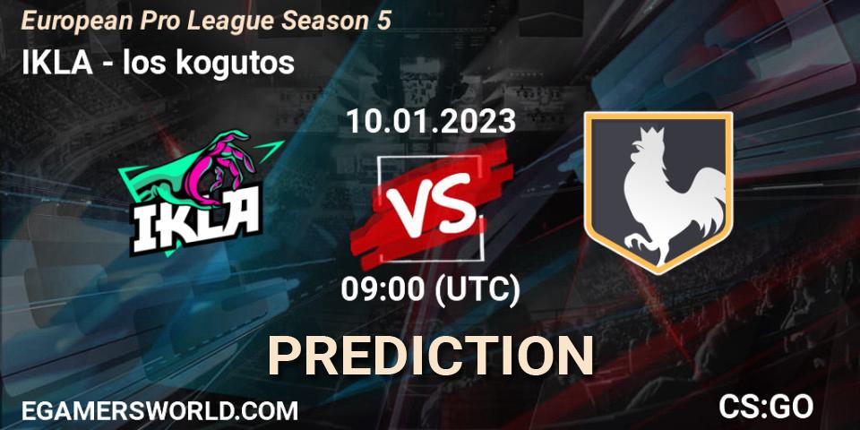 IKLA - los kogutos: прогноз. 10.01.23, CS2 (CS:GO), European Pro League Season 5