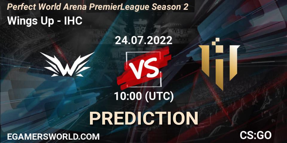 Wings Up - IHC: прогноз. 24.07.22, CS2 (CS:GO), Perfect World Arena Premier League Season 2