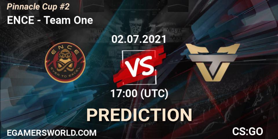 ENCE - Team One: прогноз. 02.07.2021 at 19:00, Counter-Strike (CS2), Pinnacle Cup #2