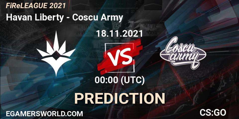 Havan Liberty - Coscu Army: прогноз. 18.11.2021 at 00:15, Counter-Strike (CS2), FiReLEAGUE 2021