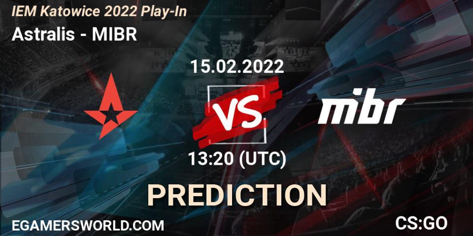 Astralis - MIBR: прогноз. 15.02.2022 at 12:50, Counter-Strike (CS2), IEM Katowice 2022 Play-In
