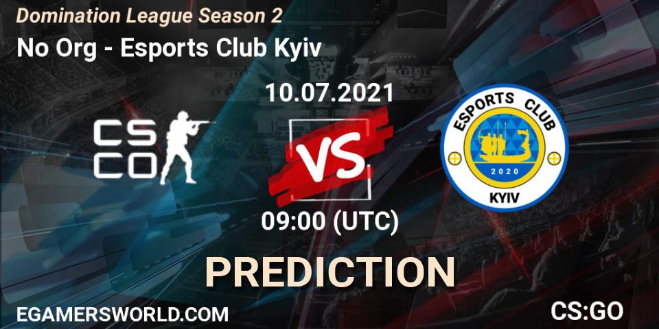 No Org - Esports Club Kyiv: прогноз. 10.07.2021 at 09:00, Counter-Strike (CS2), Domination League Season 2