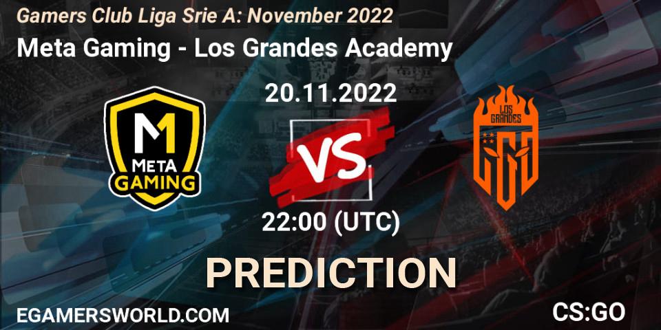 Meta Gaming Brasil - Los Grandes Academy: прогноз. 20.11.2022 at 22:00, Counter-Strike (CS2), Gamers Club Liga Série A: November 2022