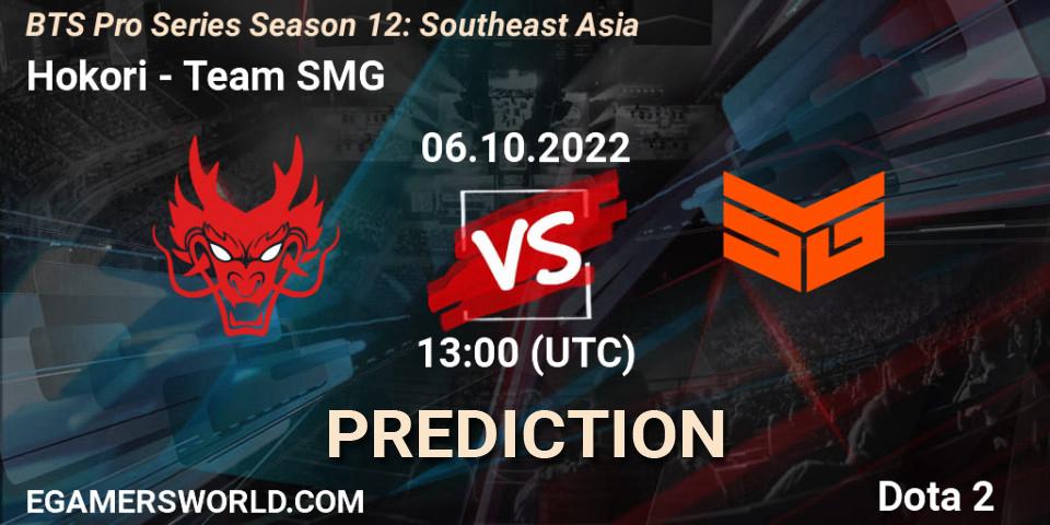 Hokori - Team SMG: прогноз. 06.10.2022 at 11:32, Dota 2, BTS Pro Series Season 12: Southeast Asia