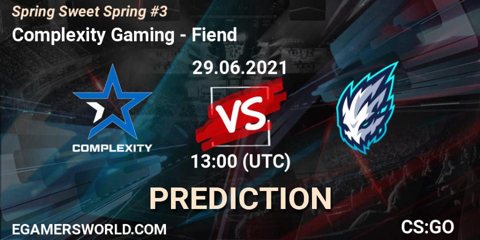 Complexity Gaming - Fiend: прогноз. 29.06.2021 at 13:00, Counter-Strike (CS2), Spring Sweet Spring #3