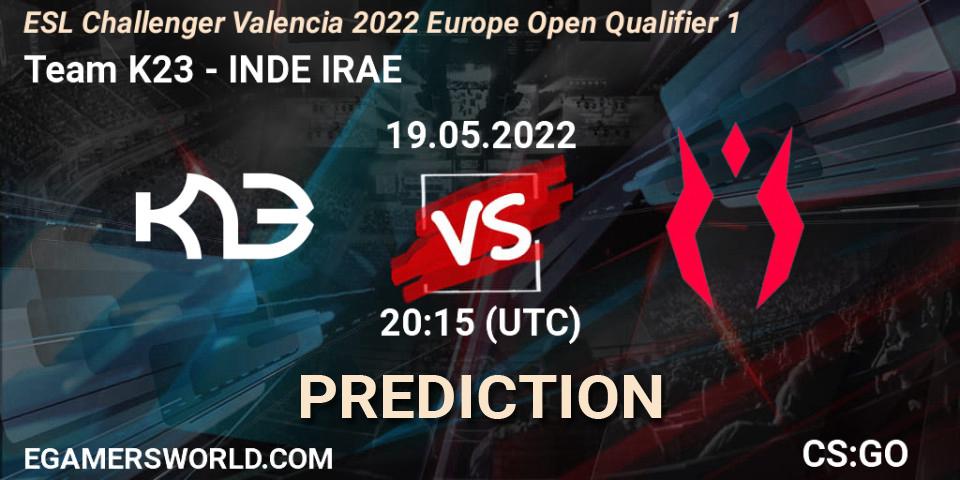 Team K23 - INDE IRAE: прогноз. 19.05.2022 at 20:15, Counter-Strike (CS2), ESL Challenger Valencia 2022 Europe Open Qualifier 1