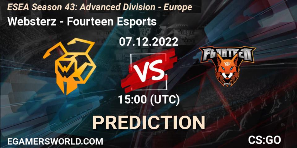 Websterz - Fourteen Esports: прогноз. 07.12.22, CS2 (CS:GO), ESEA Season 43: Advanced Division - Europe