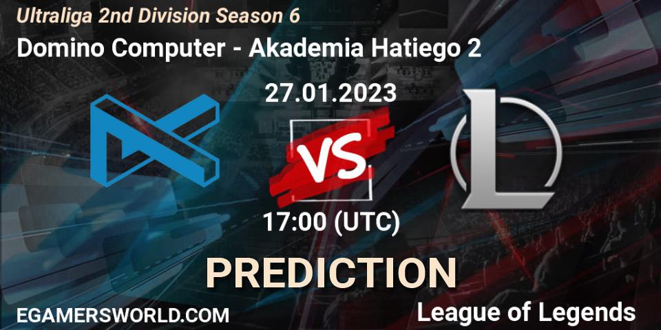 Domino Computer - Akademia Hatiego 2: прогноз. 27.01.2023 at 17:00, LoL, Ultraliga 2nd Division Season 6