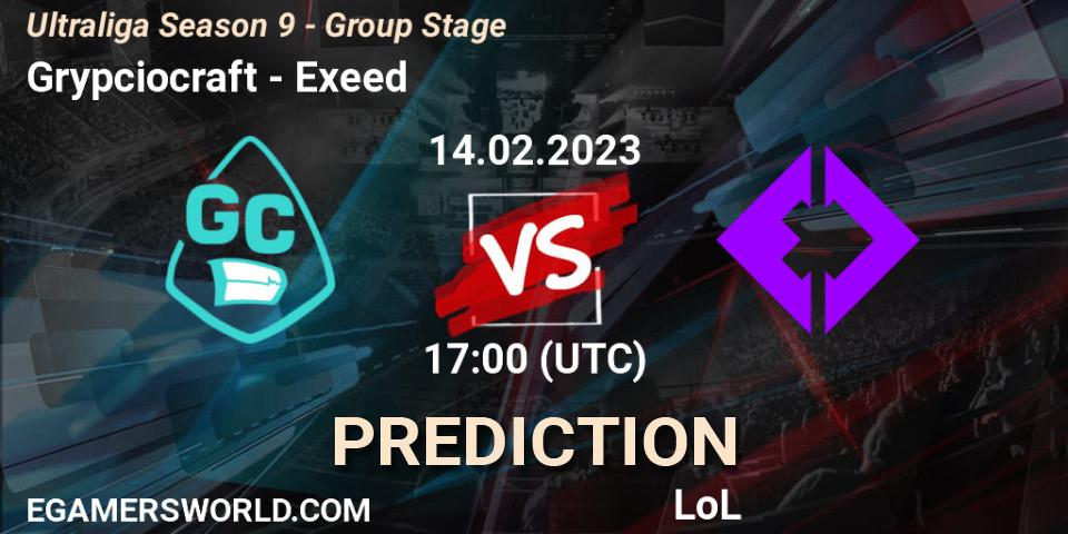 Grypciocraft - Exeed: прогноз. 14.02.23, LoL, Ultraliga Season 9 - Group Stage