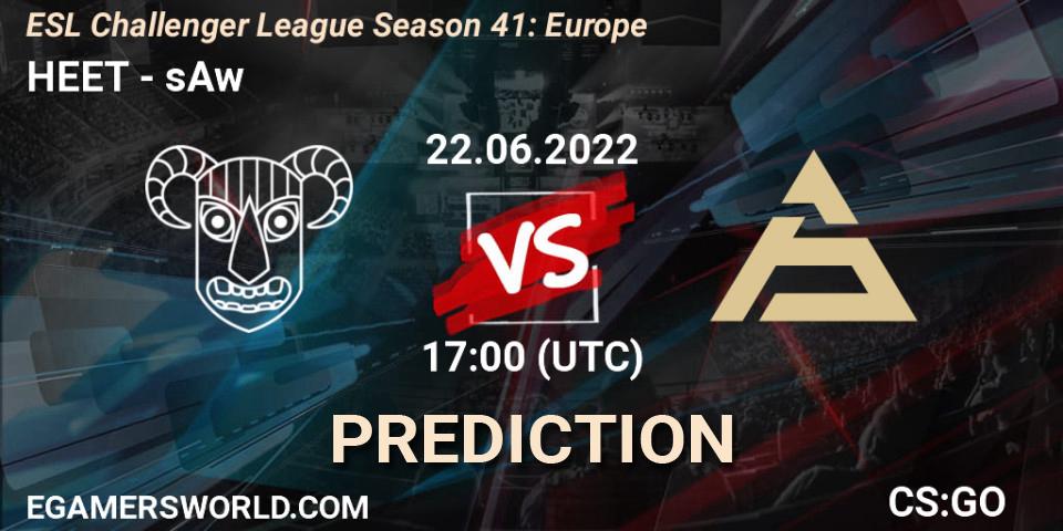 HEET - sAw: прогноз. 22.06.2022 at 17:00, Counter-Strike (CS2), ESL Challenger League Season 41: Europe