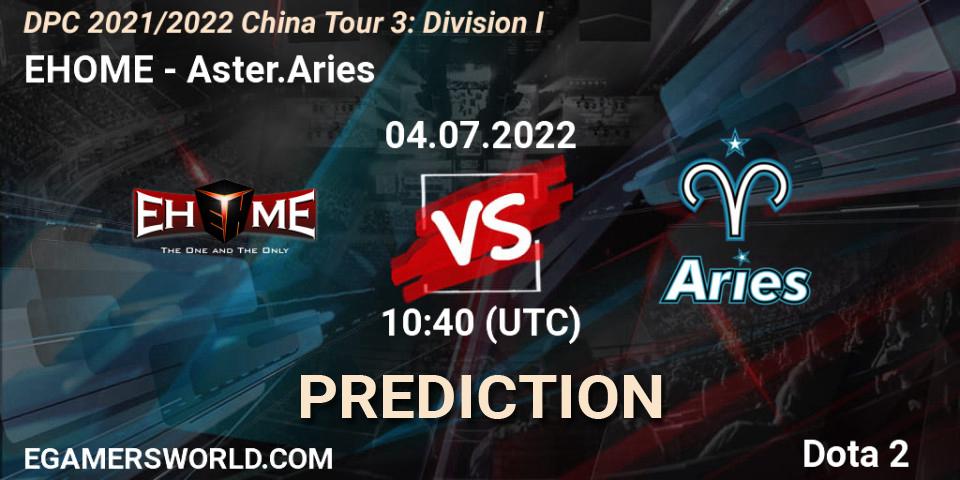 EHOME - Aster.Aries: прогноз. 04.07.2022 at 10:40, Dota 2, DPC 2021/2022 China Tour 3: Division I