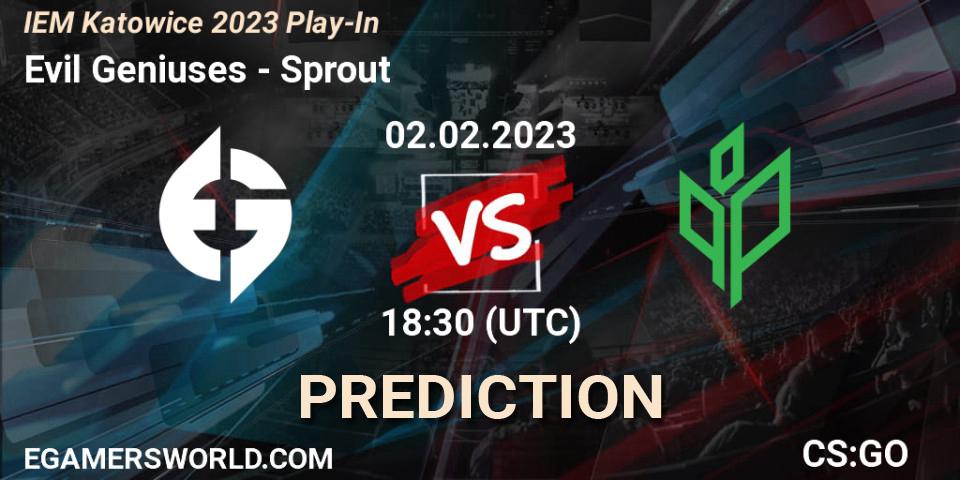 Evil Geniuses - Sprout: прогноз. 02.02.2023 at 18:50, Counter-Strike (CS2), IEM Katowice 2023 Play-In