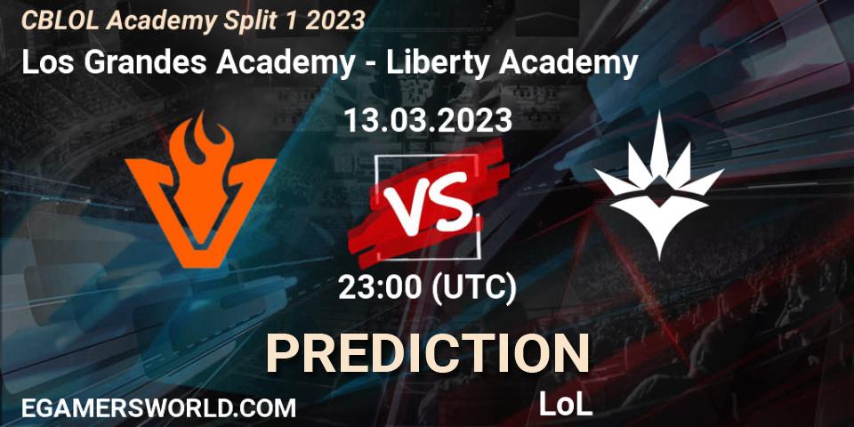 Los Grandes Academy - Liberty Academy: прогноз. 13.03.2023 at 23:00, LoL, CBLOL Academy Split 1 2023