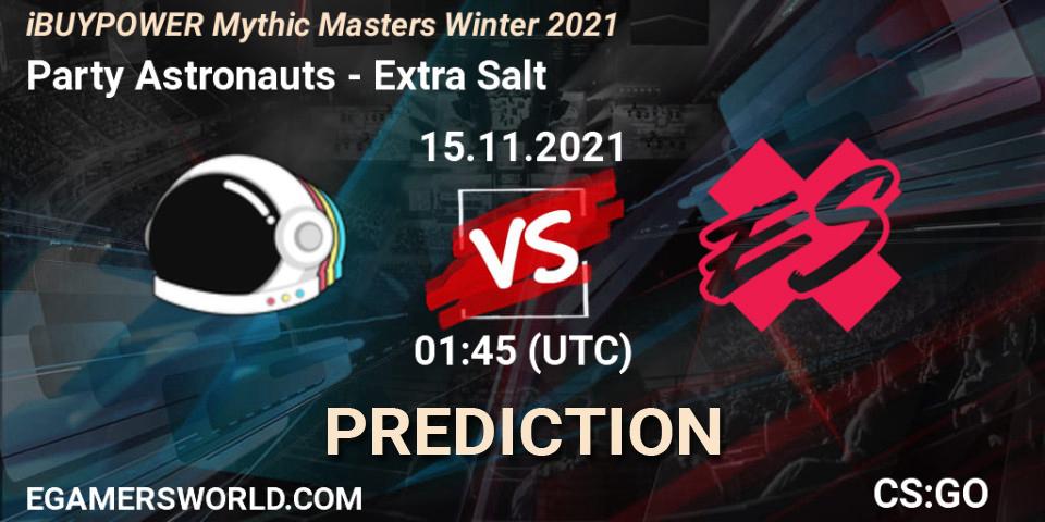 Party Astronauts - Extra Salt: прогноз. 15.11.2021 at 01:45, Counter-Strike (CS2), iBUYPOWER Mythic Masters Winter 2021
