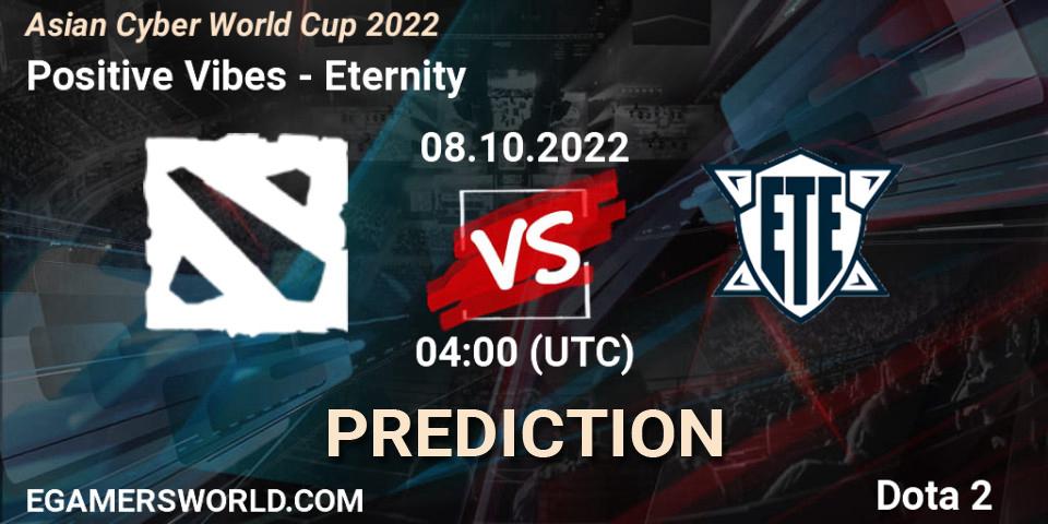 Positive Vibes - Eternity: прогноз. 13.10.2022 at 04:00, Dota 2, Asian Cyber World Cup 2022