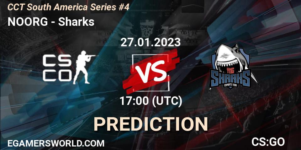 NOORG - Sharks: прогноз. 27.01.2023 at 17:50, Counter-Strike (CS2), CCT South America Series #4