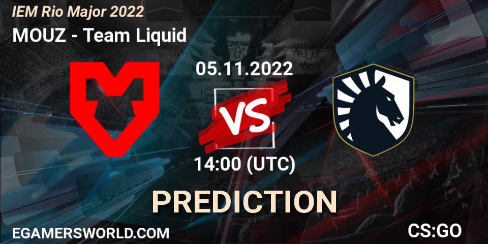 MOUZ - Team Liquid: прогноз. 05.11.2022 at 14:00, Counter-Strike (CS2), IEM Rio Major 2022