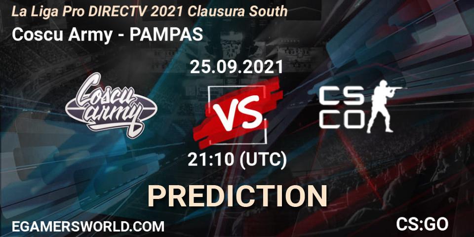 Coscu Army - PAMPAS: прогноз. 25.09.2021 at 21:10, Counter-Strike (CS2), La Liga Season 4: Sur Pro Division - Clausura