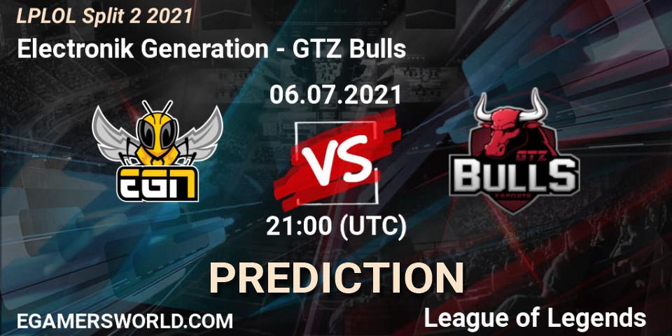 Electronik Generation - GTZ Bulls: прогноз. 06.07.2021 at 21:00, LoL, LPLOL Split 2 2021