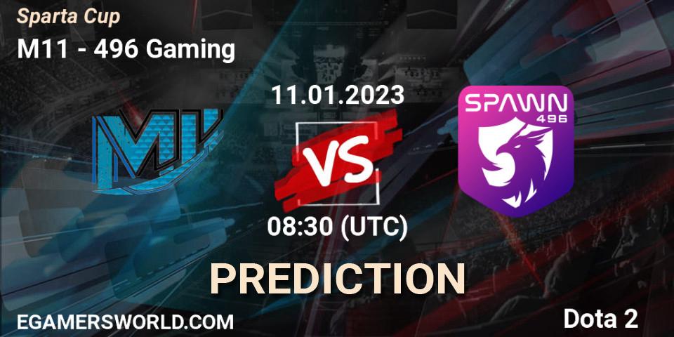 M11 - 496 Gaming: прогноз. 11.01.23, Dota 2, Sparta Cup