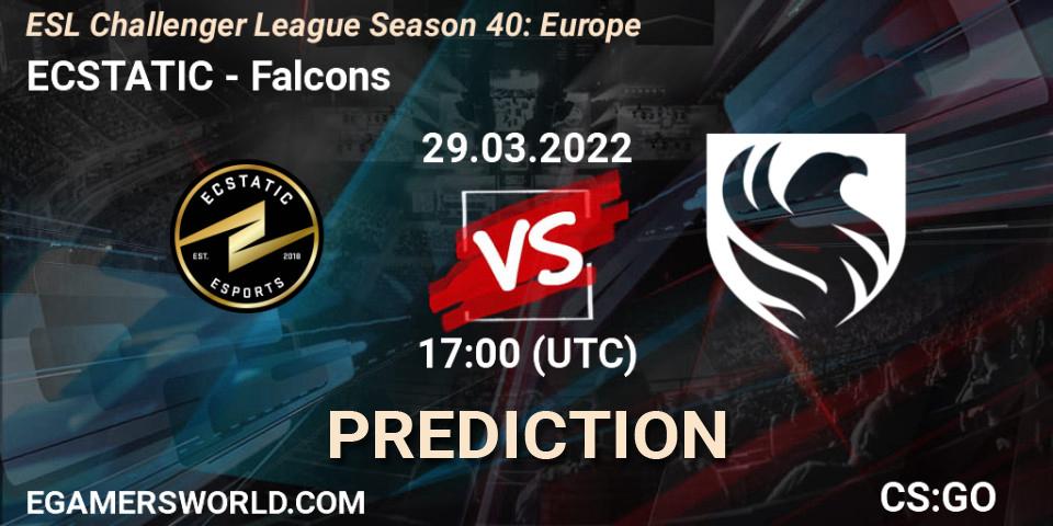 ECSTATIC - Falcons: прогноз. 29.03.22, CS2 (CS:GO), ESL Challenger League Season 40: Europe