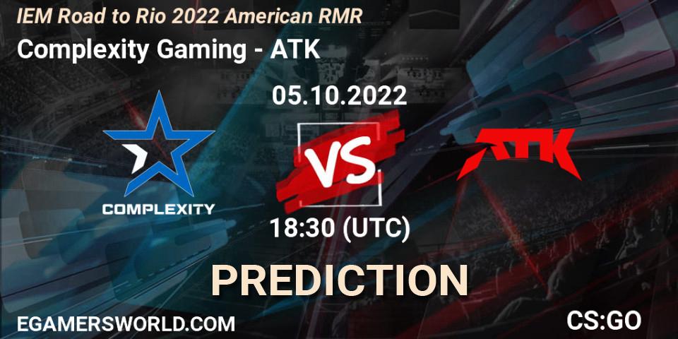 Complexity Gaming - ATK: прогноз. 05.10.22, CS2 (CS:GO), IEM Road to Rio 2022 American RMR