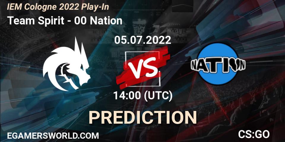 Team Spirit - 00 Nation: прогноз. 05.07.2022 at 14:00, Counter-Strike (CS2), IEM Cologne 2022 Play-In