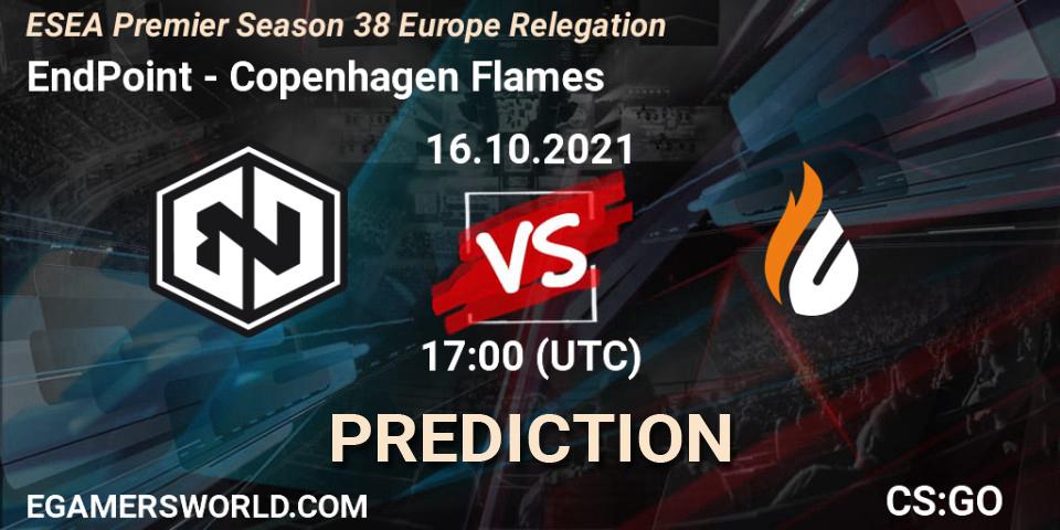 EndPoint - Copenhagen Flames: прогноз. 16.10.2021 at 17:00, Counter-Strike (CS2), ESEA Premier Season 38 Europe Relegation