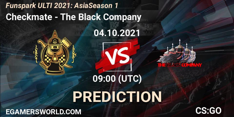 Checkmate - The Black Company: прогноз. 12.10.2021 at 09:00, Counter-Strike (CS2), Funspark ULTI 2021: Asia Season 1