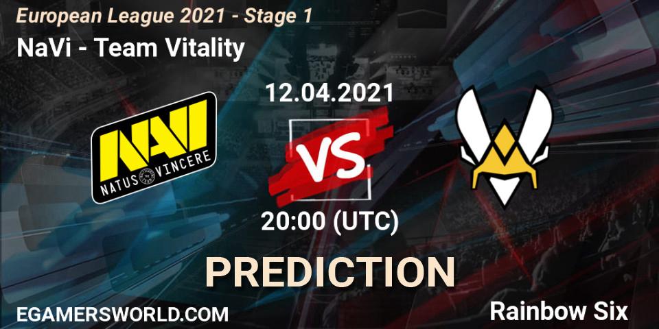 NaVi - Team Vitality: прогноз. 12.04.21, Rainbow Six, European League 2021 - Stage 1