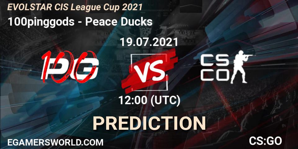 100pinggods - Peace Ducks: прогноз. 19.07.2021 at 12:05, Counter-Strike (CS2), EVOLSTAR CIS League Cup 2021